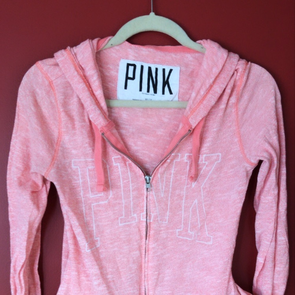 Light weight pink Victoria’s Secret zip up